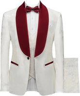 Custom Made Men Suits for Party Light Blue Pattern Series 3 Pieces Costume Homme Fashion Men Wedding Tuxedos Groom Wear