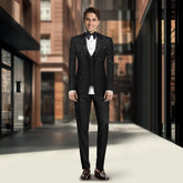 Luxury 2 Pieces Men's Suits Jewel Decoraction Notched Lapel Groom Wedding Blazer Formal Party Prom Suits for Wedding Groom