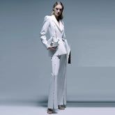 2025 new arrival star fashion socialite temperament diamond studded hollow out suit pants set two-piece set