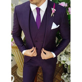 Slim Fit Casual Men Suits for Prom Male Fashion Wedding Tuxedo 3 Piece Set Jacket with Vest Pants Groomsmen Costume 2023