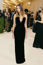 Celebrity Red Carpet Dress Black Color Women Sexy Strapless Bodycon Long Dress Rayon Bandage Elegant Evening Party Outfit