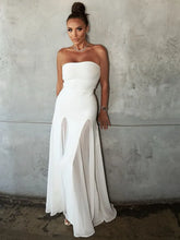 Women Celebrity Sexy Strapless Backless Mesh Maxi Long Bodycon Bandage Dress 2025 Elegant Evening Club Party Outfit