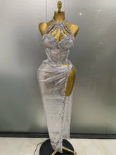 Sexy Luxury Shiny Diamond Sequins Cocktail Dress 2Pcs Set 2025New Women Evening Celebrate Birthday Party Nightclub Stage costume