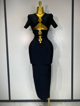 Women Sexy Cut Out Short Sleeve Bodycon Long Dress 2025 Party Evening Celebrate Birthday Black Bandage Knitted Club Prom Gown