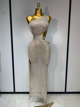 Women Sexy One Shoulder Long Dress High Street Designer Elegant Split Elegant Evening Party Luxury Birthday Dress Vestido