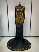 High Quality Stage Perform Dress Sexy Mesh Transparent Maxi Long Dress Nightclub Outfit Singer Dance Costume Elegant Party Dress