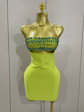 2025 Luxury Sexy Strapless Sparkly Diamond Cut Out Bodycon Bandage Dress Women Celebrity Elegant Evening Party Birthday Outfit