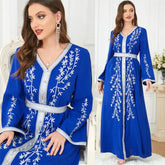 Eid Mubarak Muslim Embroidery Abayas For Women Maxi Dress Turkey Arabic Islam Moroccan Evening Party Jalabiya Caftan Gown Kaftan