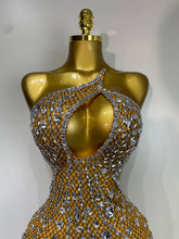 Sparkly Rhinestones Backless Mini Dress Women Sexy Mesh Transparent Celebrate Evening Birthday Dress Photo Shoot Stage Wear