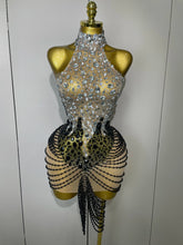 STOCK Sparkly Crystals Beading Short Dress 2025 Women Sexy Mesh Backless Evening Prom Celebrate Birthday Dress Photo Shoot Wear