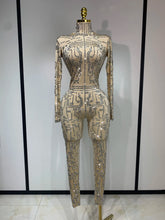 Shining Rhinestones Jumpsuits for Women Sexy Stretch Dance Jumpsuit Birthday Party Nightclub Stage Wear Drag Queen Costumes