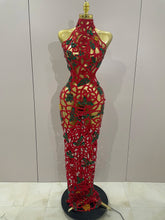 Sexy Shiny Colorful Rhinestone Hollow Out Long Dress Women Celebrate Evening party Nightclub Singer Stage Photo Shoot Costume