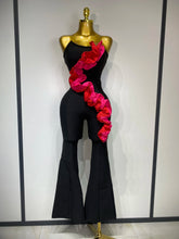 Sexy Strapless Ruffle Black Bodycom Bandage Jumpsuit Fashion High Street Woman Evening Party Elegant Luxury Birthday Rompers