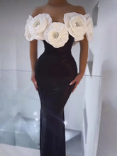 Women Celebrity Sexy Off Shoulder Flower Diamonds Black Maxi Long Bodycon Bandage Dress Elegant Evening Club Party Dress