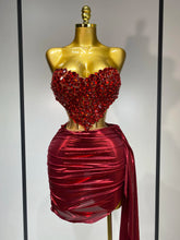 Sparkly Red Diamond Sexy Top Two Pieces Set Women Celebrate Party Luxury Birthday Nightclub Performance Dancer Stage Outfit