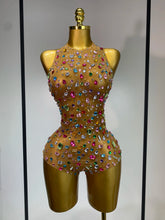 Sparkly Rhinestones Mesh See Through Bodysuit Women Sexy Backless Performance Dance Costume Celebrity Nightclub Stage Outfit