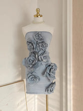 French Elegant Solid 3D Appliques Flower Patchwork Slimming Dress For Women Slash Neck Sleeveless Tunic Vestidos Female Clothing