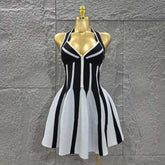 Top Quality Women Sexy Halter Backless Bandage A-Line Mini Dress Everyday Wear Celebrate Vacation Evening Party Dress