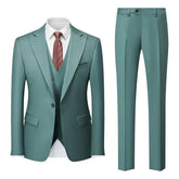 Italian Business Gentleman Slim Suit, Groom Wedding Blazers, Men's Blazers, Italian Costume, Sizes M to 5XL Pea Green