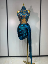 Luxury Rhinestone Sequined Backless Sexy Top Skirt Set Celebrate Evening Party Prom Gowns 2025 Nightclub Singer Stage Outfit