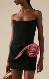 2025 New Summer Women Sexy Strapless Florals Bodycon Mini Dress Birthday Party Celebrate Girls's Vacation Outfit Vestido