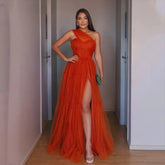 Elegant Woman Dress for Party Dresses Women Simple and Elegant Formal Dress Wedding Long Luxury Evening Dresses 2024 Robe Prom Orange