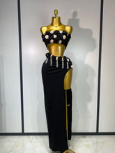 High Quality Women Sexy Flower Strapless Top High Slit Long Skirt Elegant Evening Party Two Piece Set Luxury Birthday Club Gown