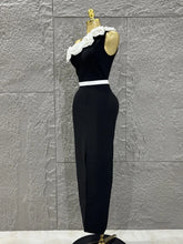 High Quality Women Sexy One Shoulder White Florals Bodycon Long Bandage Dress Celebrate Nightclub Party Fashion Outfit