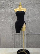 High Quality Women Sexy Strapless Diamond Chain Bodycon Mini Bandage Dress Celebrate Nightclub Party Birthday Cocktail Outfit