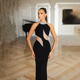 New Arrival Women Sexy Off the Shoulder Shinning Diamond Bodycon Long Bandage Dress Celebrate Evening Party Cocktail Outfit