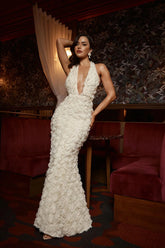 2025 New Fashion Women Sexy Halter Off the Shoulder Florals Bodycon Long Dress Celebrate Evening Party Birthday Outfit