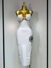 Fashion Sexy V Neck Backless Diamonds Split Women Bodycon Bandage Dress 2025 White Elegant Evening Club Party Birthday Dresses