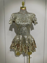 Luxury High Quality Shiny Shell Sequins Bodysuit Dress Women Sexy Nightclub Dance Performance Clothing Birthday party Dresses