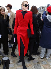 Black Red Color Women Long Sleeve Sexy Off the Shoulder Bodycon Mid-calf Evening Party Dress Celebrity Red Carpet Outfit