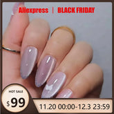 24pcs French Style Purple Cat Eyes Press on Nails White Butterfly Simple Almond Nails Full Cover Wearable False Nails