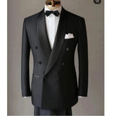 Black Formal Groom Tuxedos for Wedding Shawl Lapel Business Slim Fit Men Suits 2 Pieces Male Fashion Jacket Pants Daily Blazer WHITE