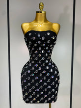 Sexy Rhinestones Bodycon Strapless Mini Dress 2025 Women Sleeveless Backless Fashion Evening Party Club Luxury Birthday Dresses