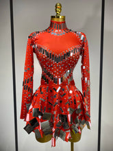 Women Sexy High Elastic A-Line Long Sleeve Dress Performance Costume Sparkly Nightclub Evening Party Hotwife Stage Outfit