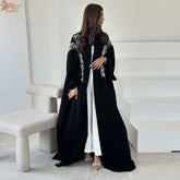 Dubai Women Embroidery Open Kimono Abayas Cardigan Dress Muslim Turkey Kaftan Djellaba Islam Clothing Jalabiya Caftan Femme Arab