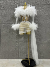 White Purple Women Sexy Mesh Ruffles 2 Pieces Bodycon Mini Dress See Through Celebrate Nightclub Party Bar Singer Stage Wear