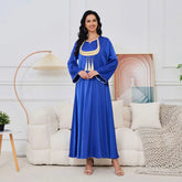 Ramadan Gurban Abaya For Women Ethnic Robe Muslim Jalabiya Arabic Woolen Collar Tassel Dress Dubai Middle East Islam Clothing
