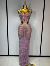 Women Sexy Two Pieces Set Celebrity Luxury Rhinestone Nightclub Skirt Suits Singer Dancer Stage Costume Evening Club Party Gowns