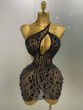 2025 New Arrival Luxury Sexy Backless Hollow Out Sparkle Diamond Evening Prom Women Birthday Celebrate Stage Nightclub Outfit