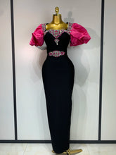 Women Sexy Puff Sleeve Square Collar Shinning Crystal Bodycon Long Bandage Dress Celebrate Evening Party Luxury Birthday Dress