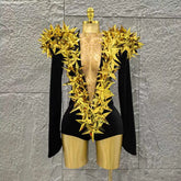 STOCK Shinning Star Sequins Women Long Sleeve Sexy High Stretch Bodycon Bodysuit Celebrate Bar Dancer Performance Costume