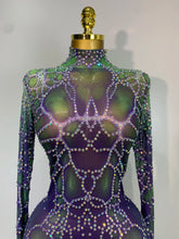 Women Sparkly Rhinestones Mesh Bodycon Jumpsuit Singer Stage Performance Dance Costume Nightclub Party Luxury Birthday Outfit