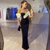 Top Quality Women Sexy Strapless Off the Shoulder Bodycon Long Bandage Dress Celebrate Nightclub Party Birthday Outfit