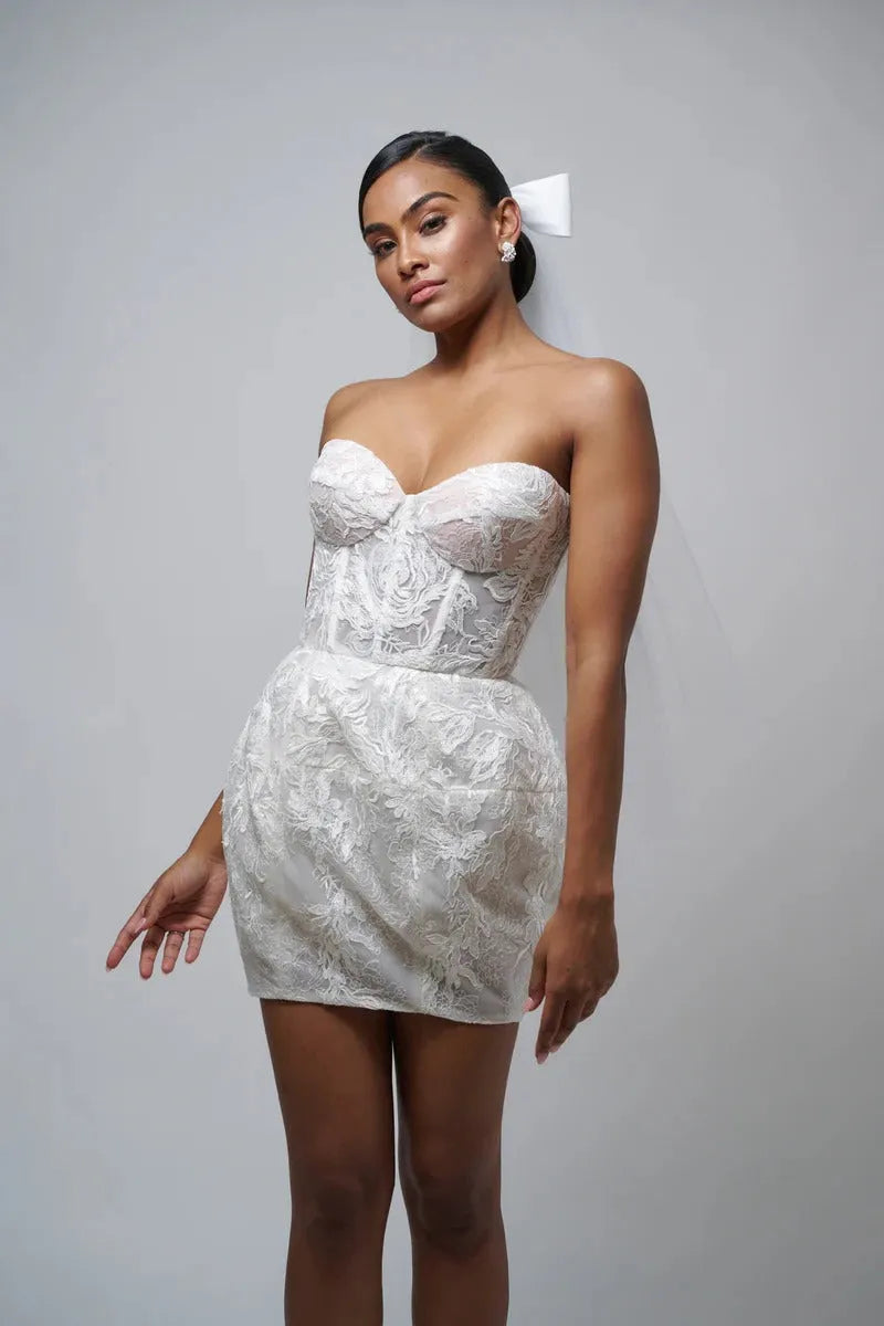 Lantern-Style Skirt Bridal Gown Simple Skirt Wedding Dress Satin Bow Court Train Dress Vestido De Novia