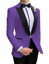 Ivory Blazer Black Pants Sets For Male Custom Buttoned Design Groom Men Suits Wedding Party Best Wear Tuxedos