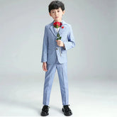 Boys Formal Suit Sets Children's Blazer Vest Pants Shirt Tie 5pcs Clothing Sets Kids Wedding Party Performance Costume